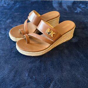 Michael Kors Tan Wedge Sandals